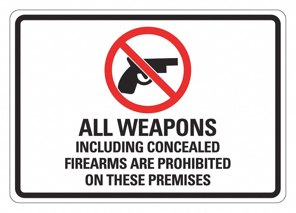 Security Sign 10 in x 14 in Plastic