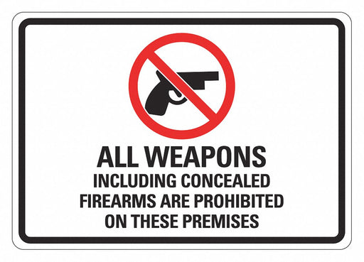 Security Sign 7in x 10in Non-PVC Polymer