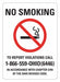 Eco No Smoking Sign 14inx10in Non-PVC