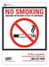 No Smoking Sign 7x5in Reflctv Sheet PK2