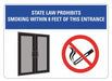 No Smoking Sign 5x7in NonPVC Polymer PK3