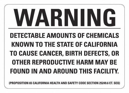 Facility Sign 7inx10in Non-PVC Polymer