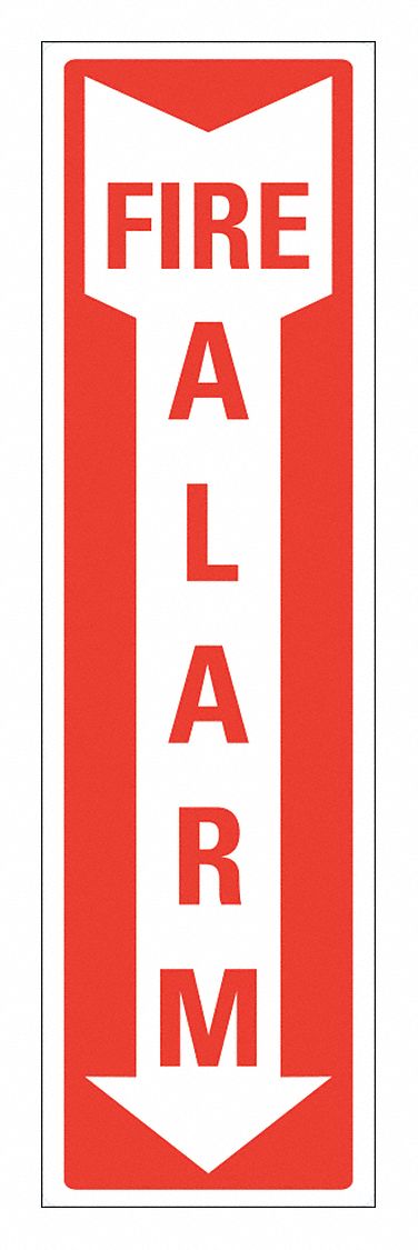 Fire Sign 14in x 4in Reflective Sheeting