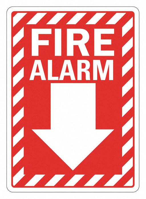 Fire Sign 10in x 7in Reflective Sheeting