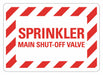 Aluminum Sprinker Shut Off Sign 7x10in