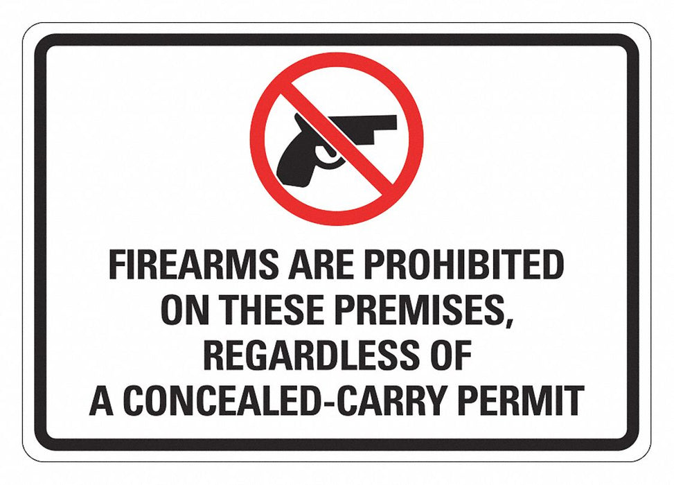 Security Sign 10 in x 14 in Plastic