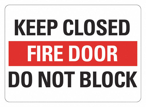 Fire Sign 7in x 10in Reflective Sheeting