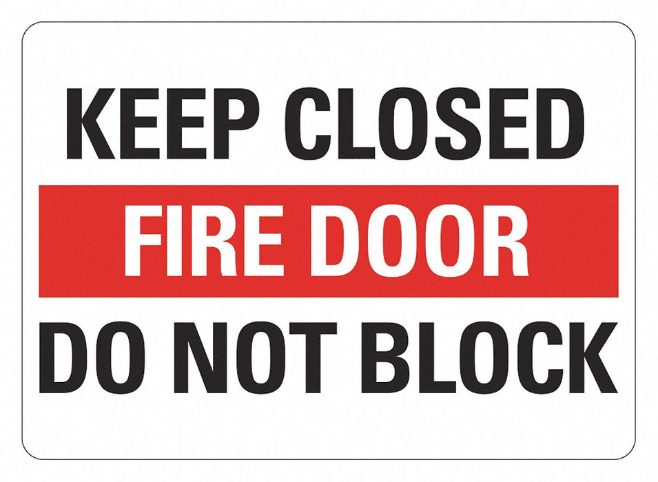 Fire Sign 7in x 10in Reflective Sheeting