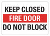 Fire Sign 7 in x 10 in Plastic