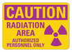 Radiation Sign 7 inx10 in Plastic