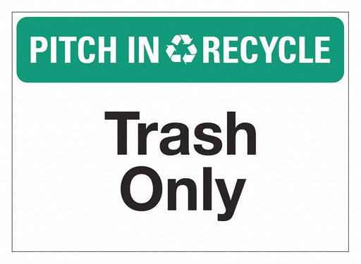Eco Pitch In  Recycle Sign 10x14in PK5