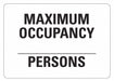 Aluminum Maximum Occupancy Sign 10x14in