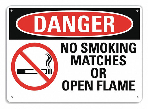 Danger Sign 7 in x 10 in Plastic