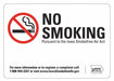 No Smoking Sign 7x10in NoPVC Polymer PK2