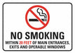 No Smoking Sign 7x10in NoPVC Polymer PK2
