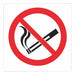 No Smoking Sign 4 inx4 in Polyester PK2
