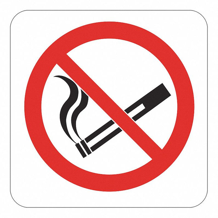 No Smoking Sign 7x5in Reflctv Sheet PK2