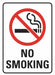 No Smoking Sign 7x5in Reflctv Sheet PK2