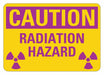 Radiation Sign 7 in x 10 in Aluminum