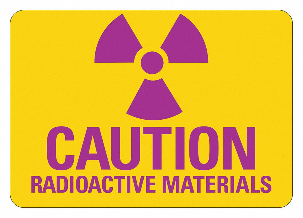 Radiation Sign 7 in x 10 in Aluminum