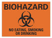Biohazard Sign 7 in x 10 in Aluminum