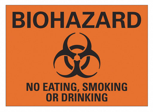 Biohazard Sign 7 in x 10 in Aluminum