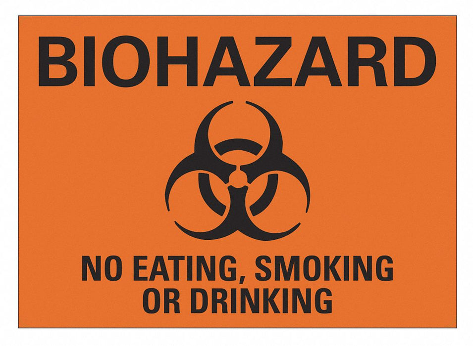 Biohazard Sign 7 in x 10 in Aluminum