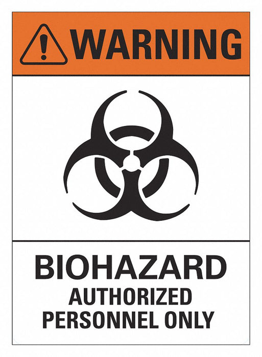 Biohazard Sign 10inx14in Non-PVC Polymer