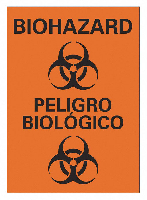 Biohazard Sign 14 inx10 in Plastic