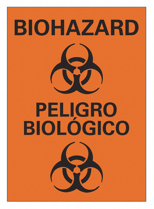 Biohazard Sign 14 inx10 in Plastic