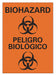 Biohazard Sign 14 inx10 in Plastic