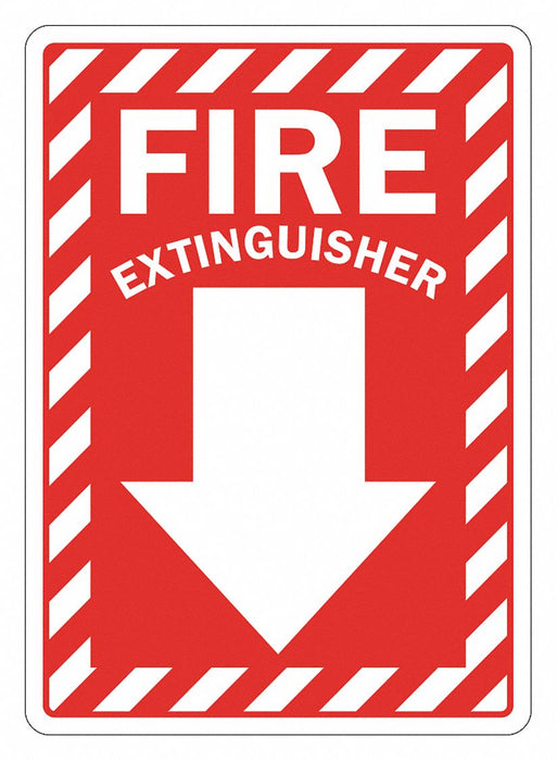 Fire Extinguisher Sign 14inx10in Plastic