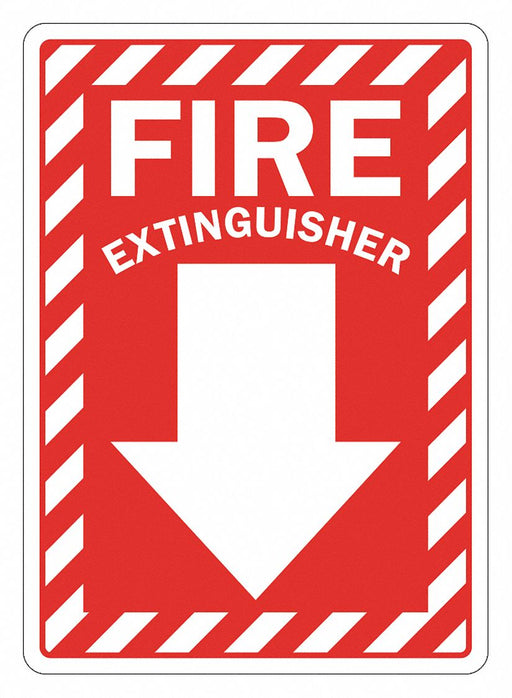 Fire Extinguisher Sign 14x10in Rflctv