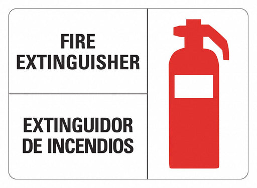 Fire Extinguisher Sign 14inx10in Plastic