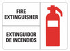 Rflctv Fire Extingsher Sign 14x10in Alum