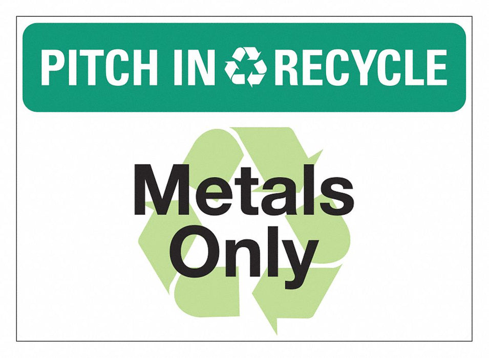 Eco Pitch In  Recycle Sign 10x14in PK5