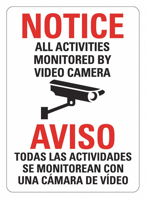 Security Sign 14 in x 10 in Plastic