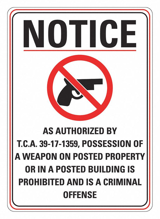 Security Sign 14 in x 10 in Plastic
