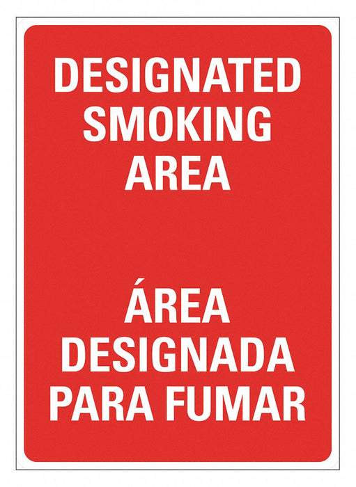 No Smoking Sign 14 inx10 in Plastic
