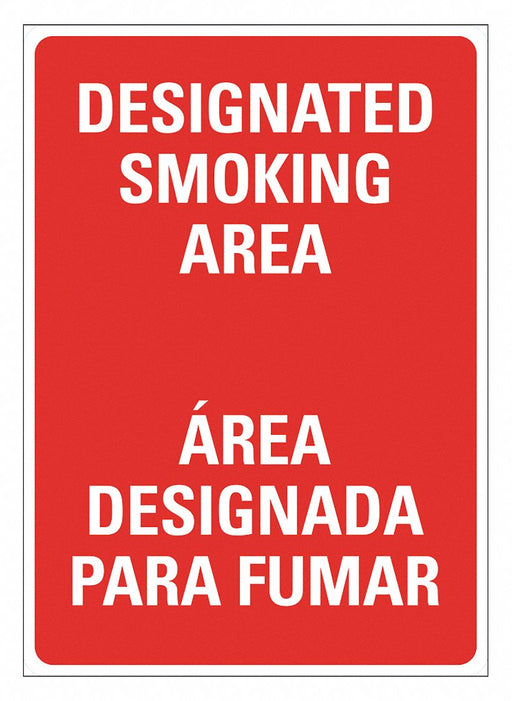 No Smoking Sign 14 inx10 in Plastic