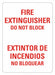 Fire Extinguisher Sign 14inx10in Plastic