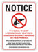 Eco Weapons Notice Sign 14x10in