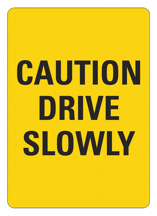 Traffic Safety Sign 14inx10in Plastic