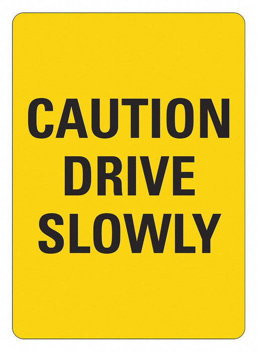 Traffic Safety Sign 14inx10in Plastic