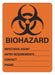 Biohazard Sign 14 in x 10 in Plastic