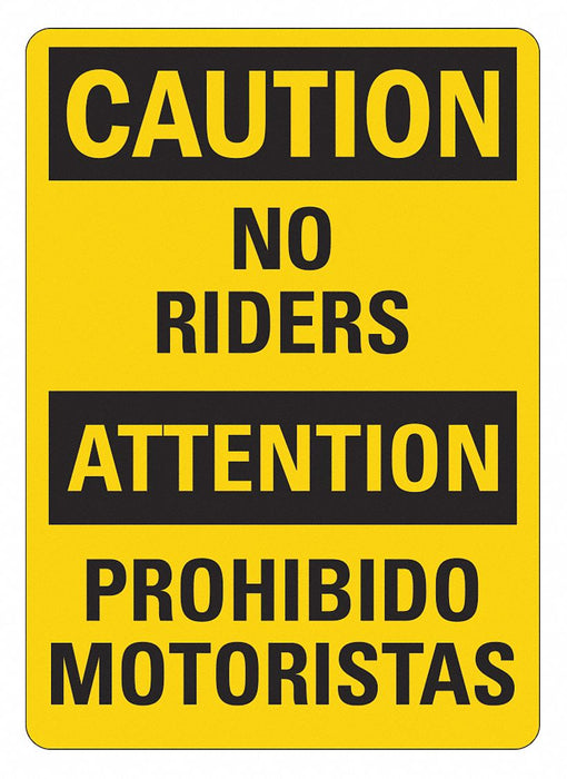 Traffic Safety Sign 14inx10in Plastic