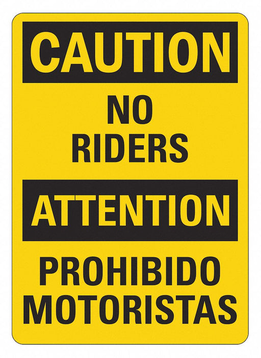 Traffic Safety Sign 14inx10in Plastic