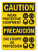 Caution Sign 14 inx10 in Plastic