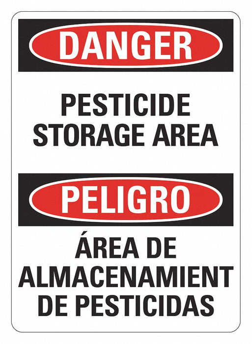 Danger Sign 14 inx10 in Plastic