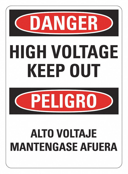 Danger Sign 14 inx10 in Plastic